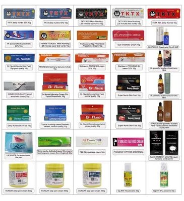 کرم بی حسی TKTX 10g کرم بی حسی خالکوبی بدون چربی مبتنی بر آب با تحویل سریع 3 تا 7 روز
