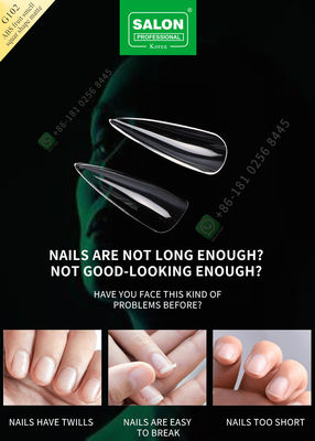 ABS Fruit Smell Sharp Shape Matte Lady French Style Artificial False Nails Half Tips and Full Cover False Nail