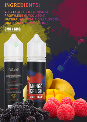 50 Flavors Vape Liquid 60ml E-Juice 100% Pure Ingredients for Vape Pen