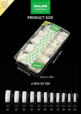 هنر DIY رنگ طبیعی پوشش کامل ناخن های جعلی برای تمدید ناخن 500pcs / Box