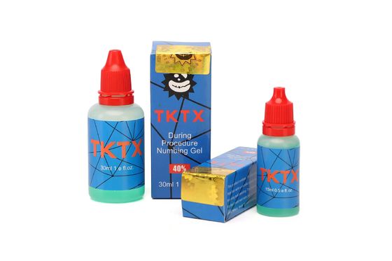 TKTX ژل بی حسی 15 میلی لیتر ژل آبی سریع عمل با 9٪ لیدوکاین برای تسکین درد