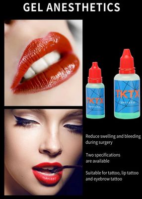 TKTX ژل بی حسی 15 میلی لیتر ژل آبی سریع عمل با 9٪ لیدوکاین برای تسکین درد
