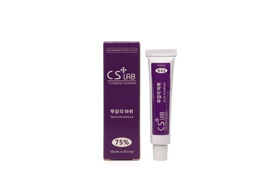 Cslab 75% Lido-Caine Cream Tattoo Skin Numb Cream for Semi-Permanent Makeup Painless Lip Tattoo Fast Acting Tattoo Numbing Cream