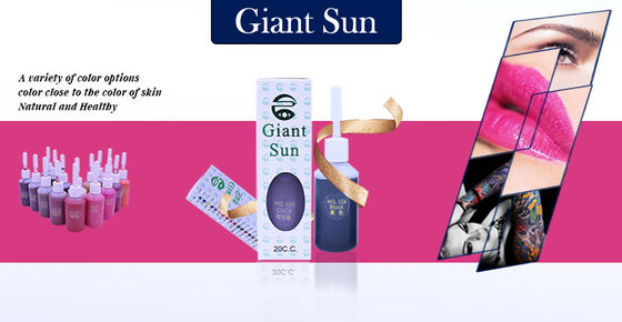 پیگمنت آرایش نیمه دائمی GIANT SUN / جوهر تاتو اصلی 20 میلی لیتر برای تاتو لب ابرو