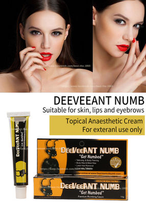 Relief Deeveeant Numb Lidocaine Cream Tattoo Cream ضد تورم 10 گرم رنگ صورتی سفید غیر چرب