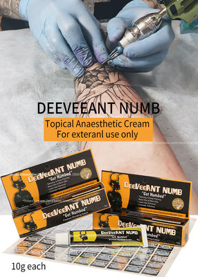 Relief Deeveeant Numb Lidocaine Cream Tattoo Cream ضد تورم 10 گرم رنگ صورتی سفید غیر چرب