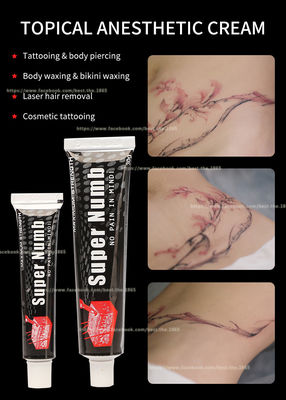 Super Numb 10g 30g Tattoo Stop Pain Cream کرم صورتی سفید اعمال به مدت 20 دقیقه موثر به مدت 3 ساعت قیمت عمده