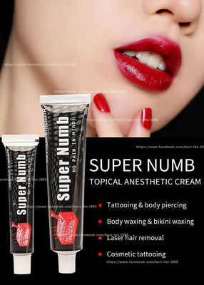 Super Numb 10g 30g Tattoo Stop Pain Cream کرم صورتی سفید اعمال به مدت 20 دقیقه موثر به مدت 3 ساعت قیمت عمده