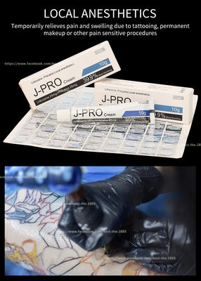 J Pro Tattoo Licocaine Numb Cream 10g Stop Pain کرم بی حس کننده برای اپیلاسیون تاتو آرایش دائمی