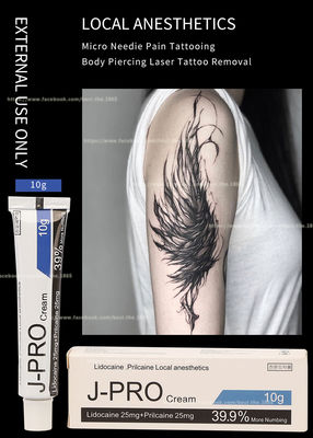 J Pro Tattoo Licocaine Numb Cream 10g Stop Pain کرم بی حس کننده برای اپیلاسیون تاتو آرایش دائمی