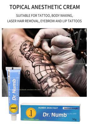 DR NUMB 10 گرمی تاتو کرم بدون درد لیدوکائین کرم آرایش دائمی بی حس کننده کرم خط چشم تاتو کرم بی حسی