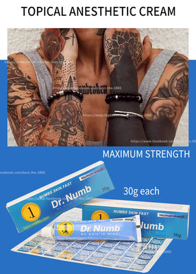 DR NUMB 10 گرمی تاتو کرم بدون درد لیدوکائین کرم آرایش دائمی بی حس کننده کرم خط چشم تاتو کرم بی حسی