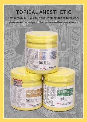 کرم بی حس کننده تاتو کره ای J-CAIN 500 گرمی سبز قرمز آبی برچسب نقره ای طلایی 15.6% 29.9% بسته OEM قیمت خوب