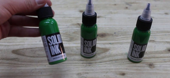30ML 60ML Airbrush جوهر جامد تاتو جوهر سبز متوسط ​​مواد گیاهی خالص