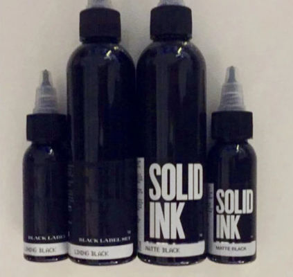 آستر مشکی بدنه جوهر جامد تاتو جوهر پیگمنت خالص موقت 120ML 260ML