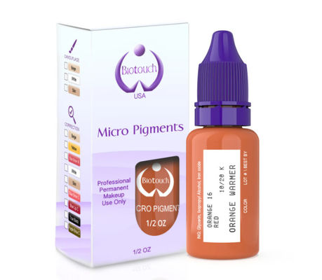 Biotouch MicrGel polishgment رنگدانه نارنجی رنگ آرایش دائمی Microblading لوازم آرایش ابرو MicrGel polishgmentation سایه زدن ابرو
